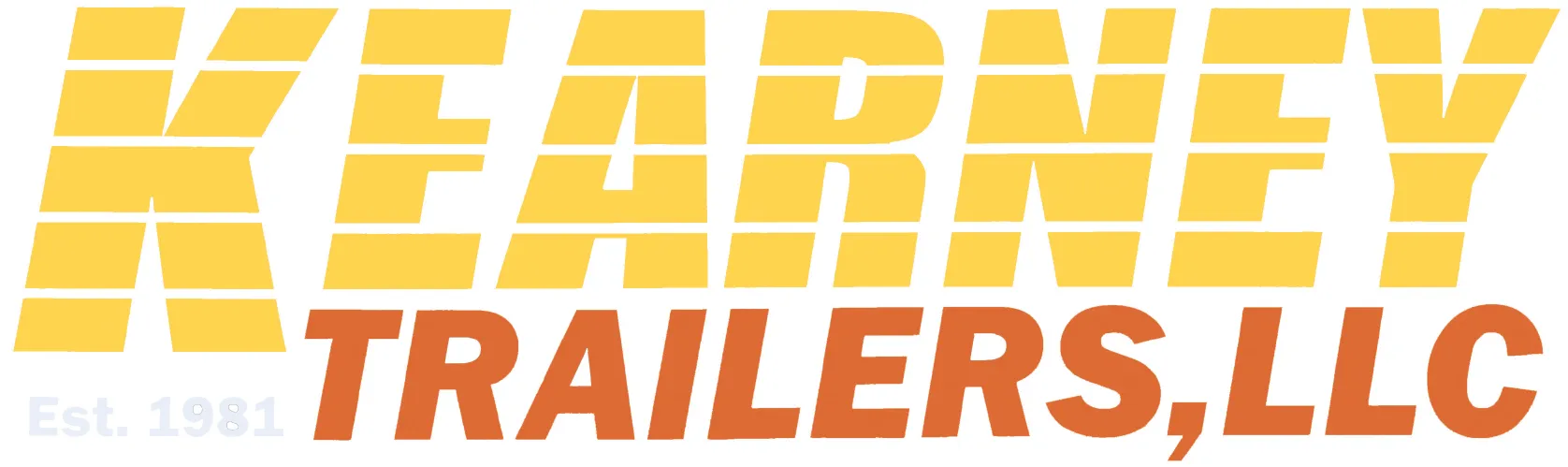 Kearney Trailers, LLC logo in yellow and orange with “Est. 1981” text