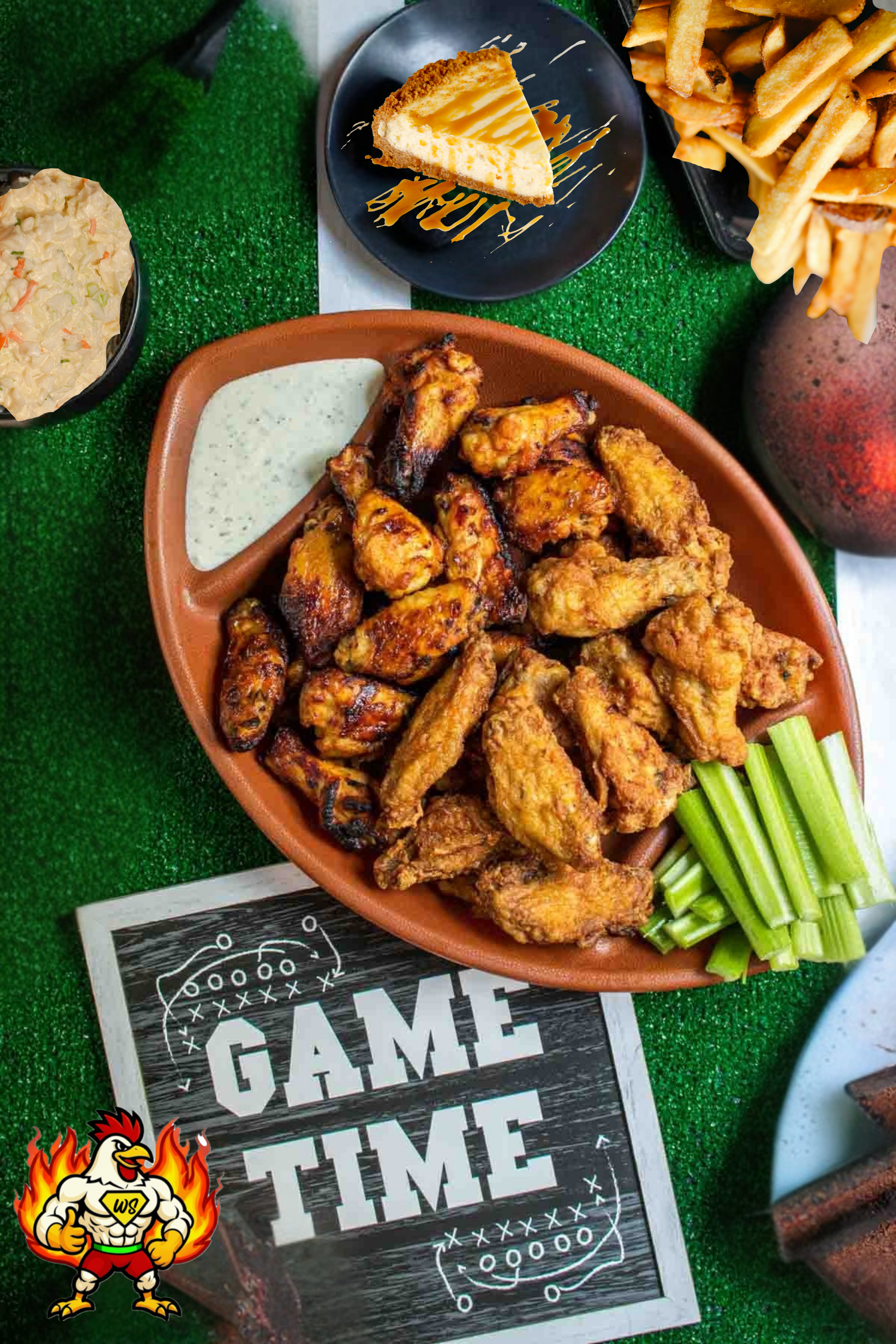 Pile of golden-brown chicken wings, coated in parmesan and herbs, in a basket.