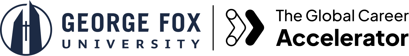 George Fox University and The Global Career Accelerator logos
