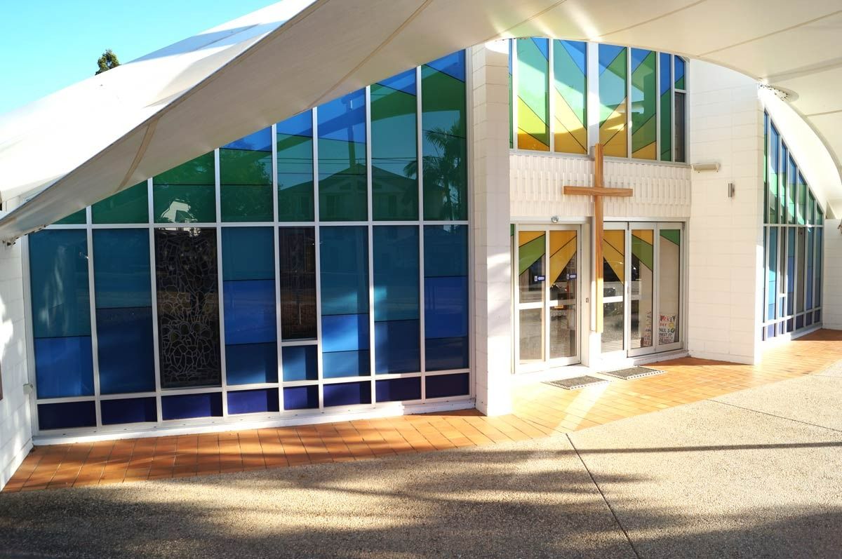 A Church With a Cross on the Front of It — Datco Aluminium Pty Ltd In Murwillumbah, NSW