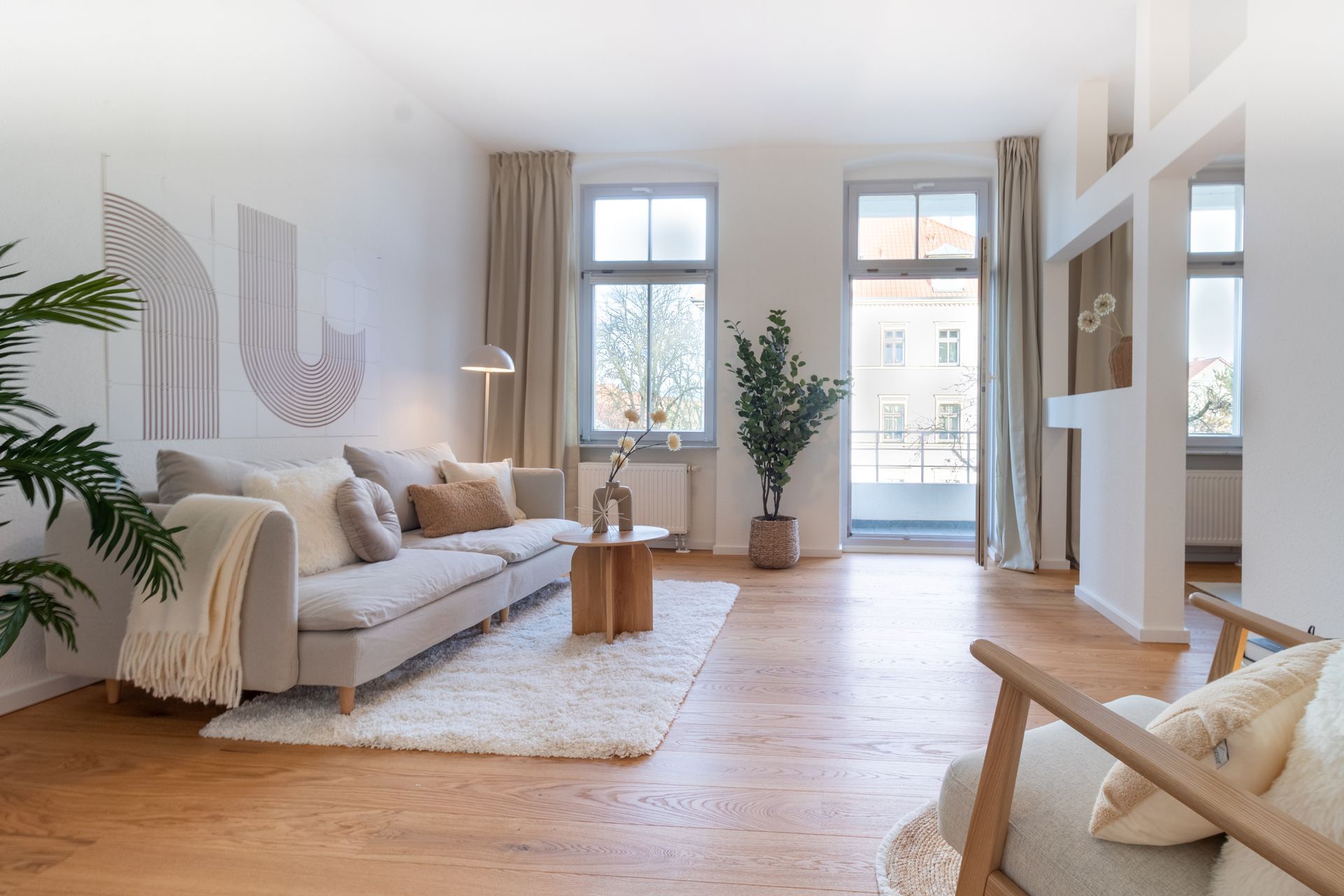 Professionelle Immobilienfotografie einer gestagten Musterwohnung in Kassel