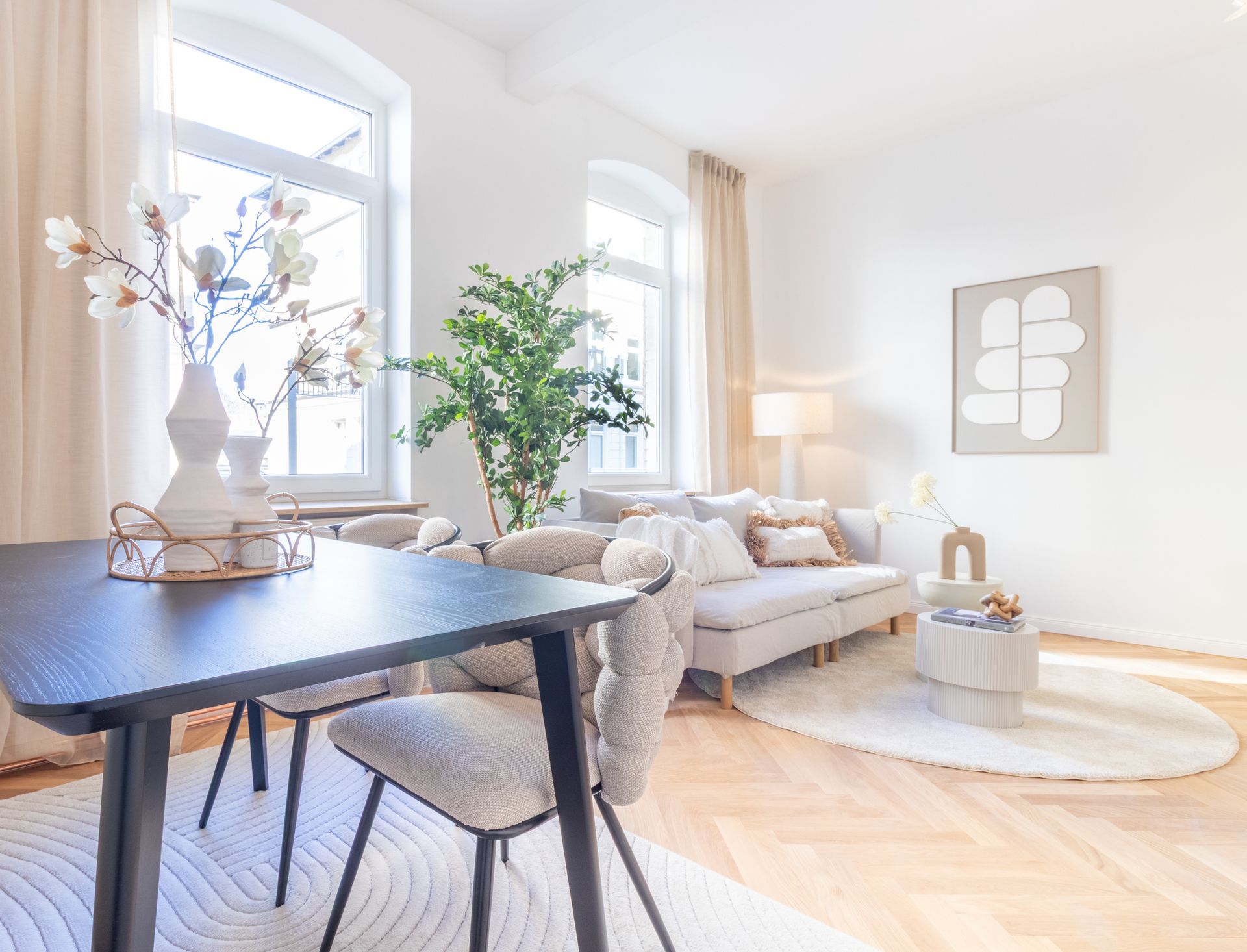 Wohnung für Immobilienverkauf inszeniert