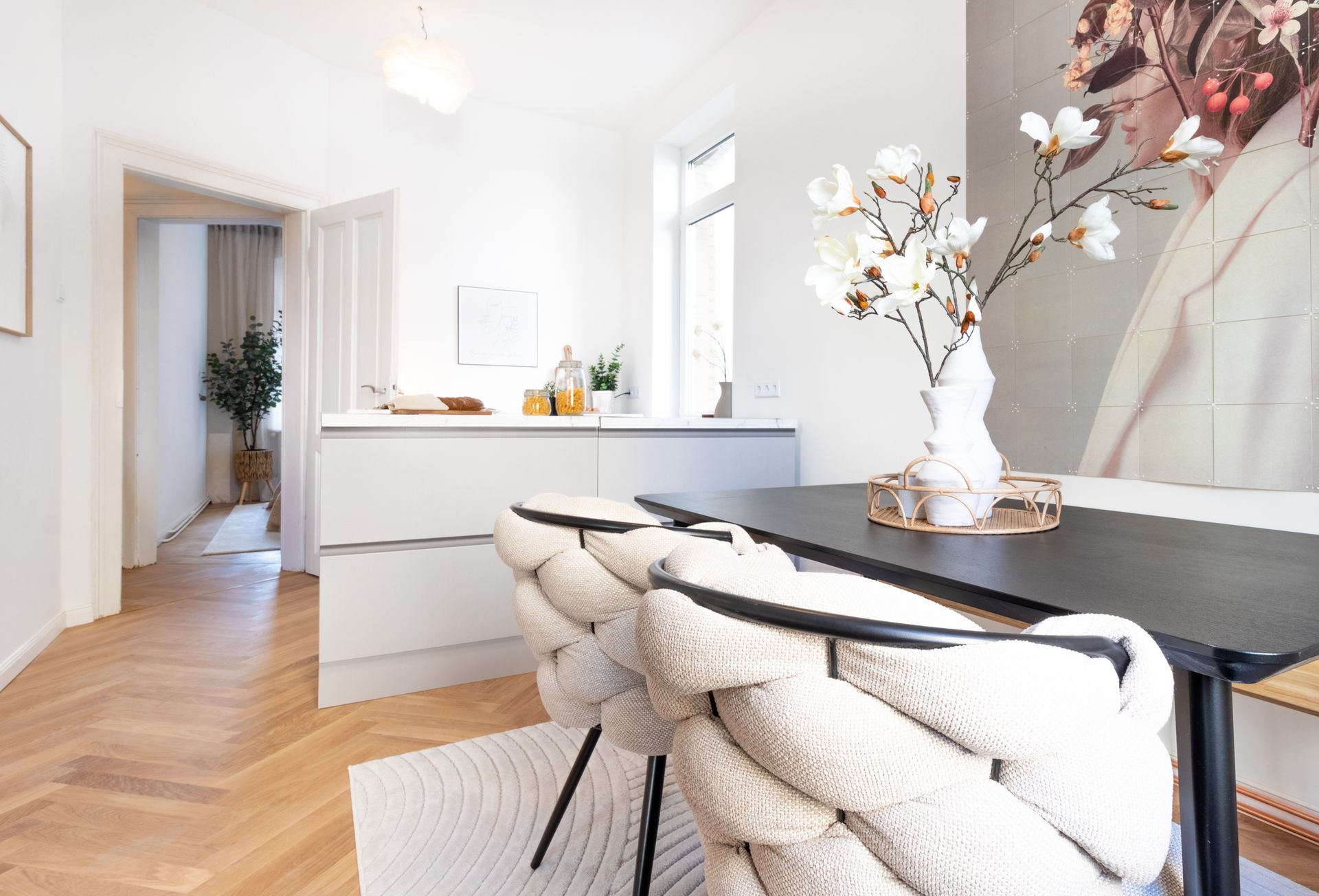 Wohnung für Immobilienverkauf inszeniert