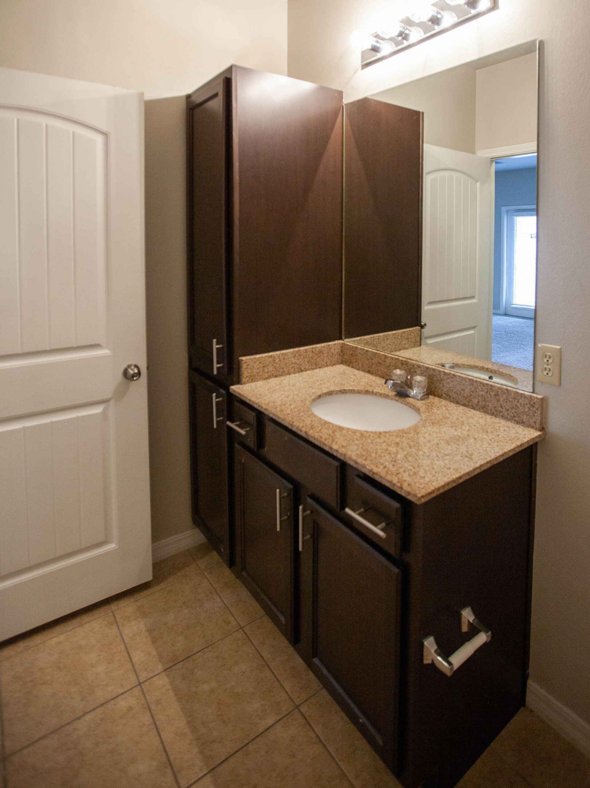 marquis on memorial bathroom with sink