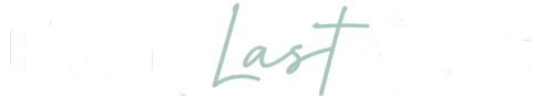 Handwritten light green word “Last” on a white background