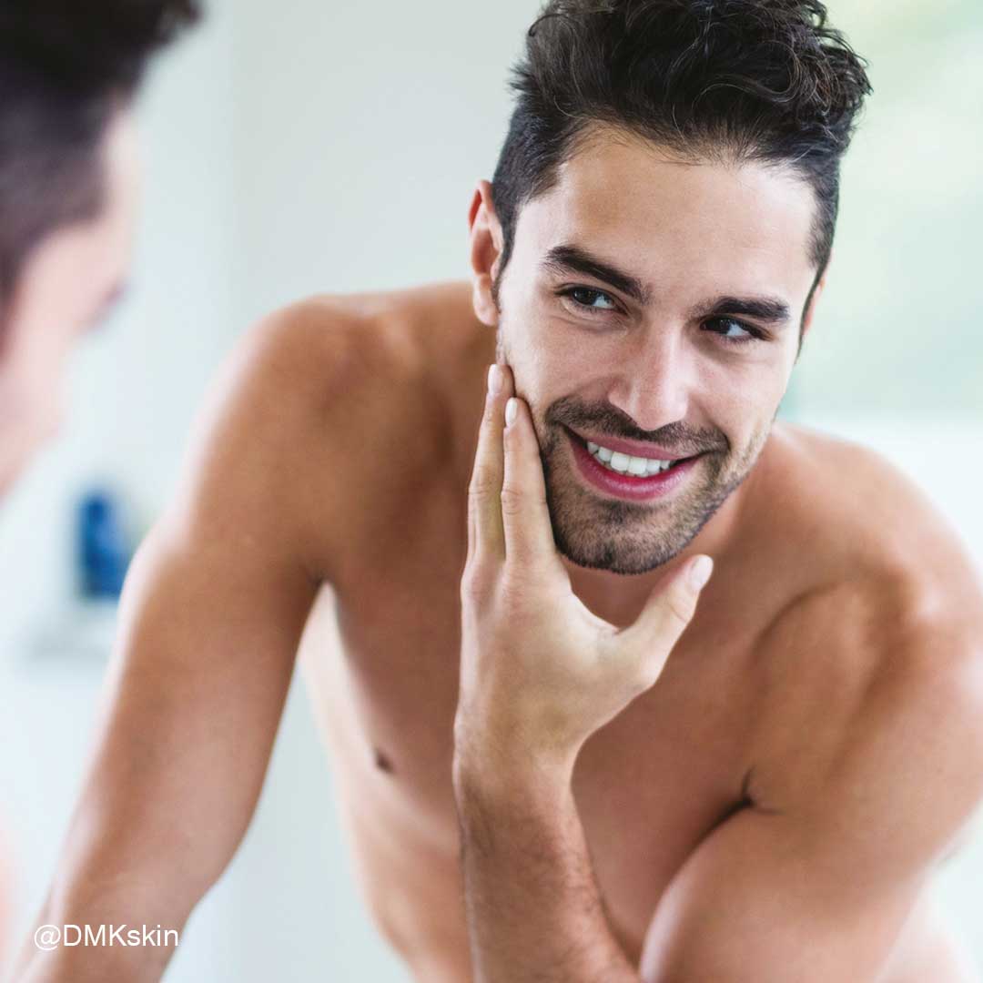 Man  looking in the mirror