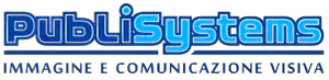 Blue and gray PubliSistems logo with the tagline &ldquo;IMMAGINE E COMUNICAZIONE VISIVA&rdquo;