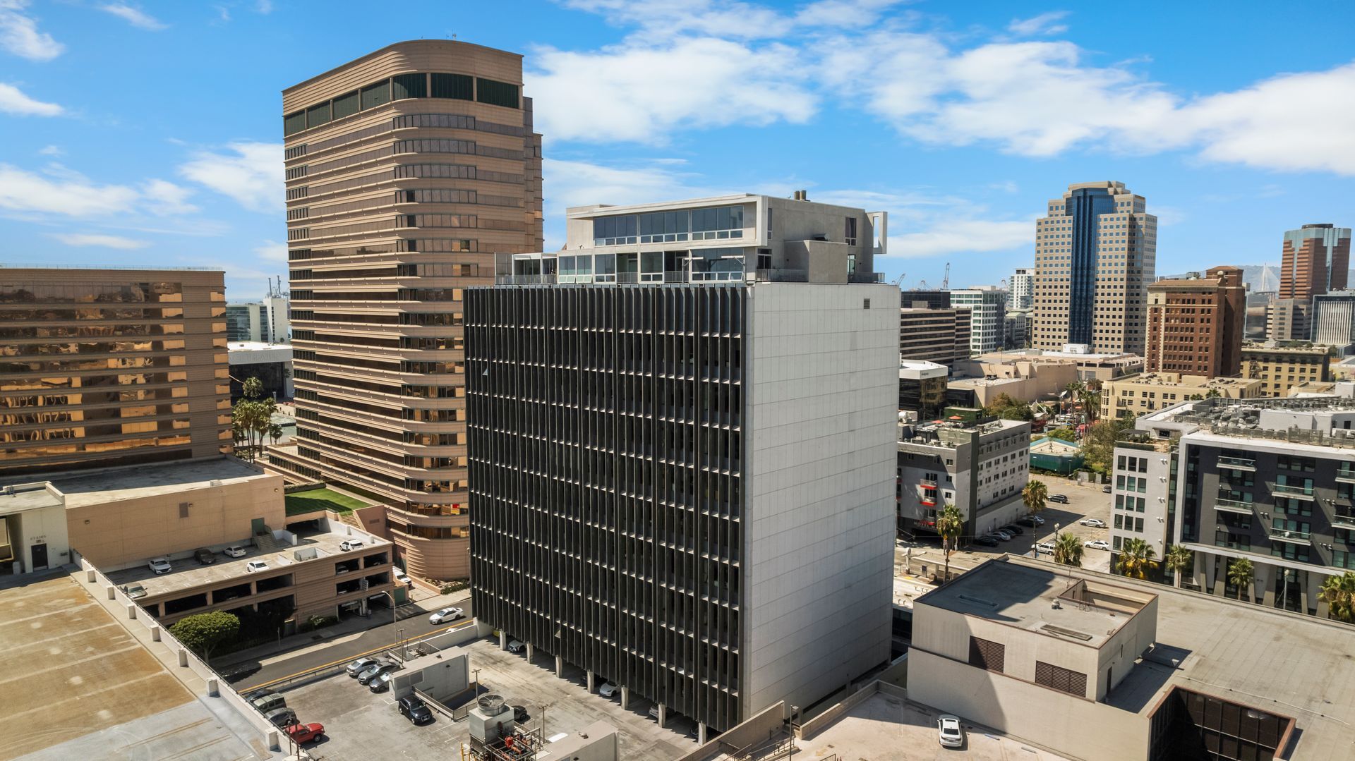 overhead view of building exterior