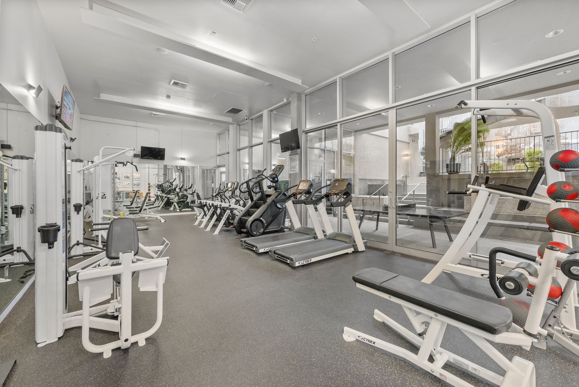 fitness center with machines