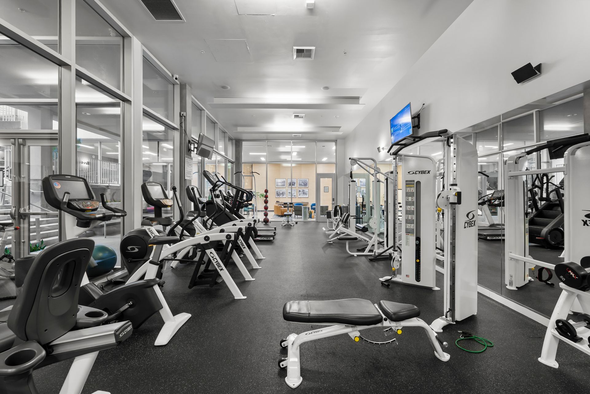 fitness center with machines