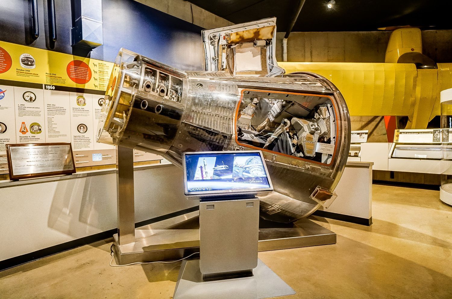 One of the displays in the Armstrong Air & Space Museum.
