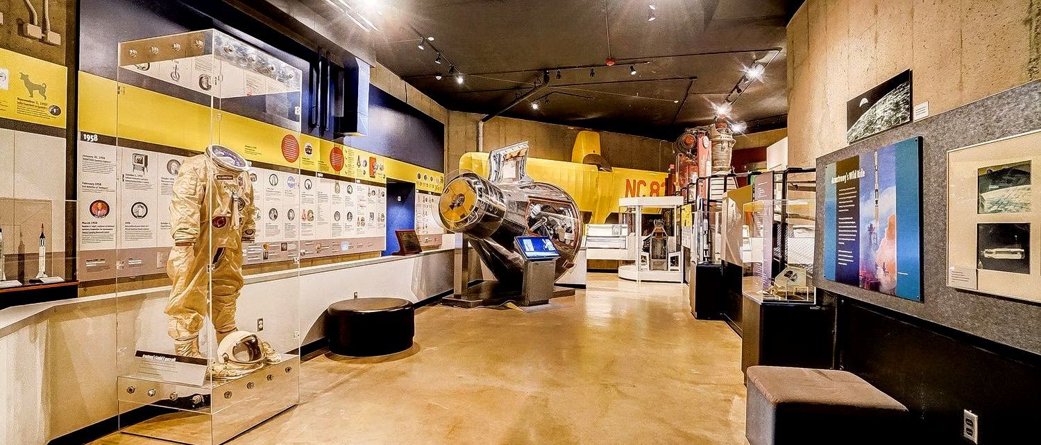 One of the galleries in the Armstrong Air & Space Museum.