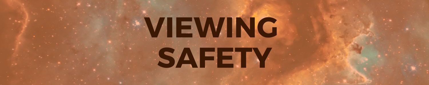 A sign that says viewing safety on it
