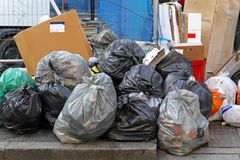 black bags in the dump