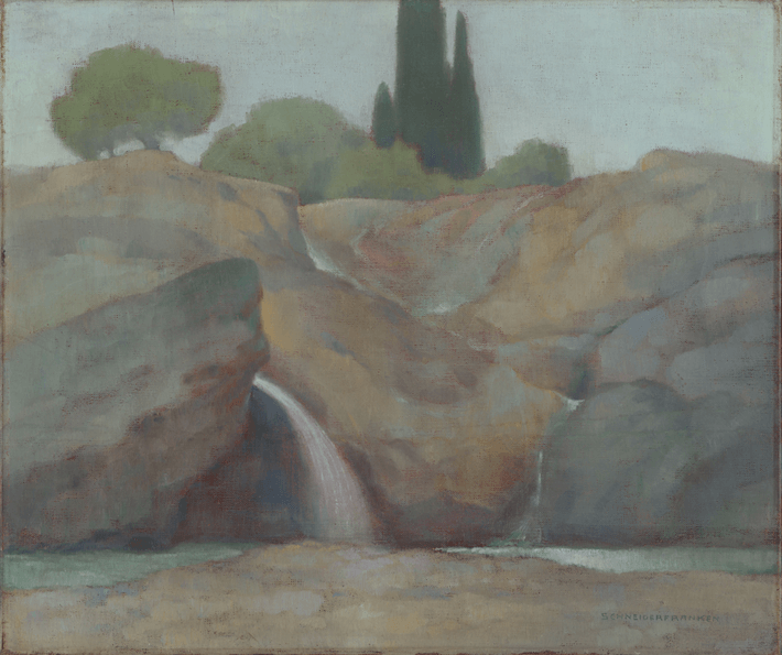 Der Felsenquell, Öl auf Leinwand, von Bô Yin Râ Der Felsenquell, Öl auf Leinwand, von Bô Yin Râ