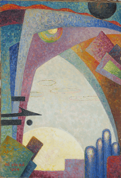 Weltenfrühe, Öl auf Leinwand, von Bô Yin Râ Weltenfrühe, Öl auf Leinwand, von Bô Yin Râ