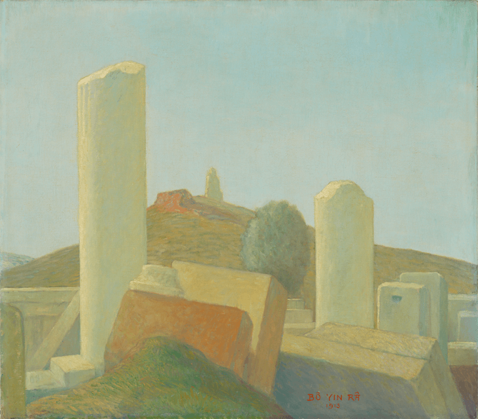 Askleipioen zu Athen (2), Öl auf Leinwand, von Bô Yin Râ Ackleipioen zu athen (2), Öl auf Leinwand, von Bô Yin Râ