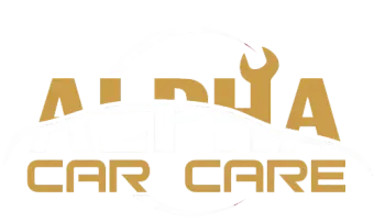 Gold “CAR CARE” logo with a wrench-shaped letter in the name and stylized gold lettering above