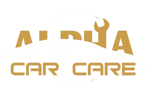 Gold “CAR CARE” logo with a wrench-shaped letter in the name and stylized gold lettering above