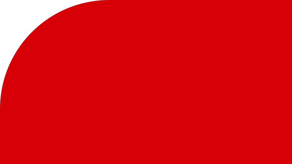 Red semicircle on a white background with a thin black line at the bottom