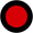 Red circle with a thick black outer ring on a white background