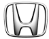 Honda logo in chrome on a white background