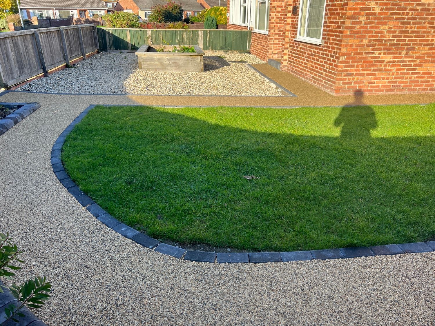 Resin footpath work.