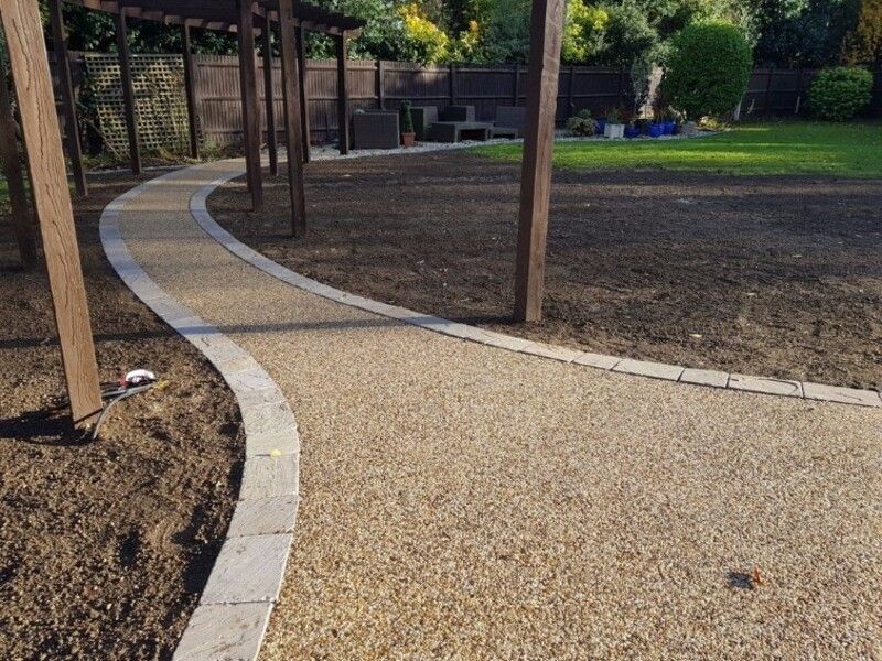 Resin bound footpath in Torquay.
