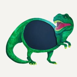 Kids Dinosaur Chalkboard Green