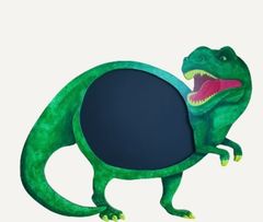 green dinosaur kids mirror