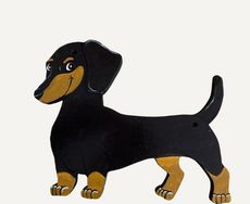 handpainted sausage dog