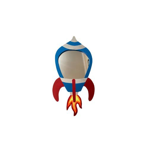 kids rocket ship mirror 