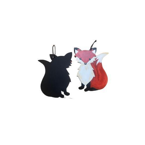fox wooden ornament 