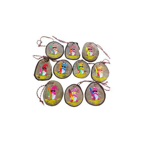Surfing gnomes ornament 
