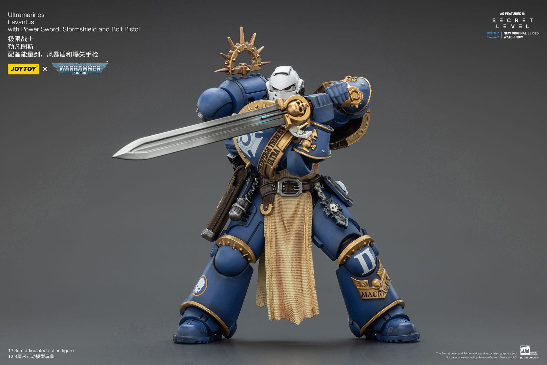 JoyToy Warhammer 40K / 40.000 actiefiguur: Ultramarines Levantus uit Secret Level.