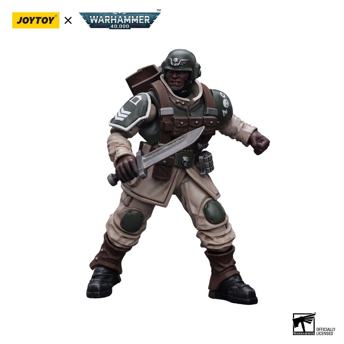 Warhammer 40k Astra Militarum Cadian Command Squad Veteran with Regimental Standard