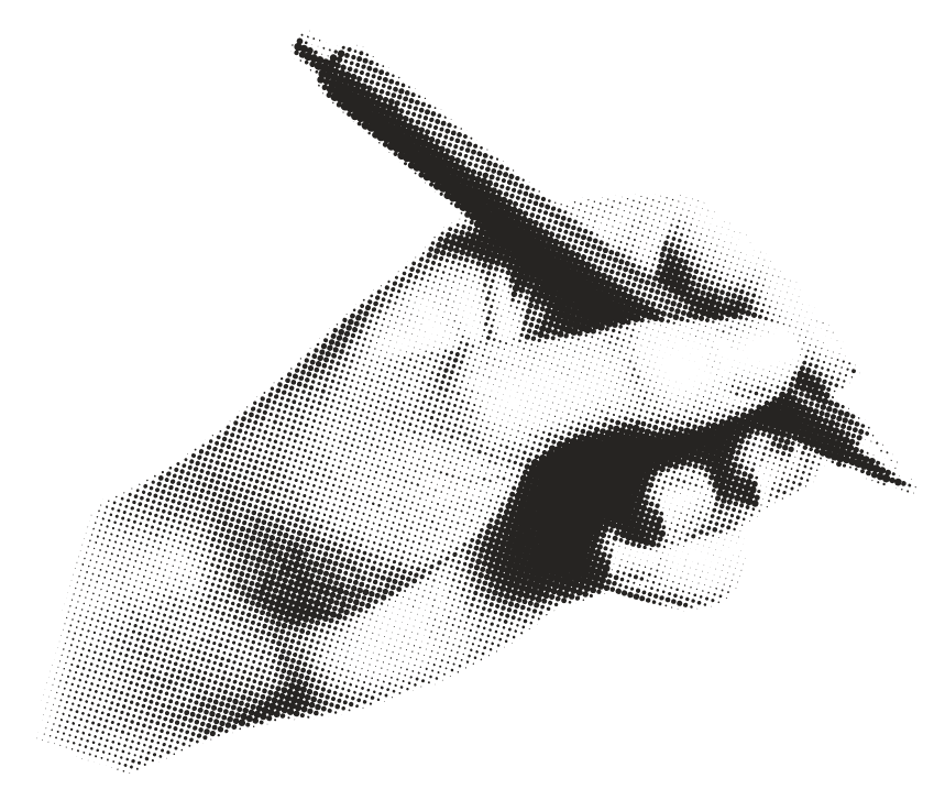 Hand holding a pen, ready to write.