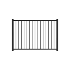 Black metal fence with vertical bars.