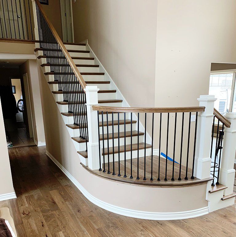 Hardwood Staircase by Real Wood floors Washington D.C.
