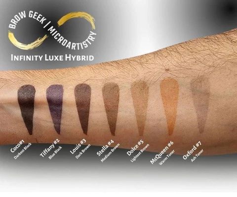 hybrid brow tint colour shades used at Jax Glam Beauty Bristol
