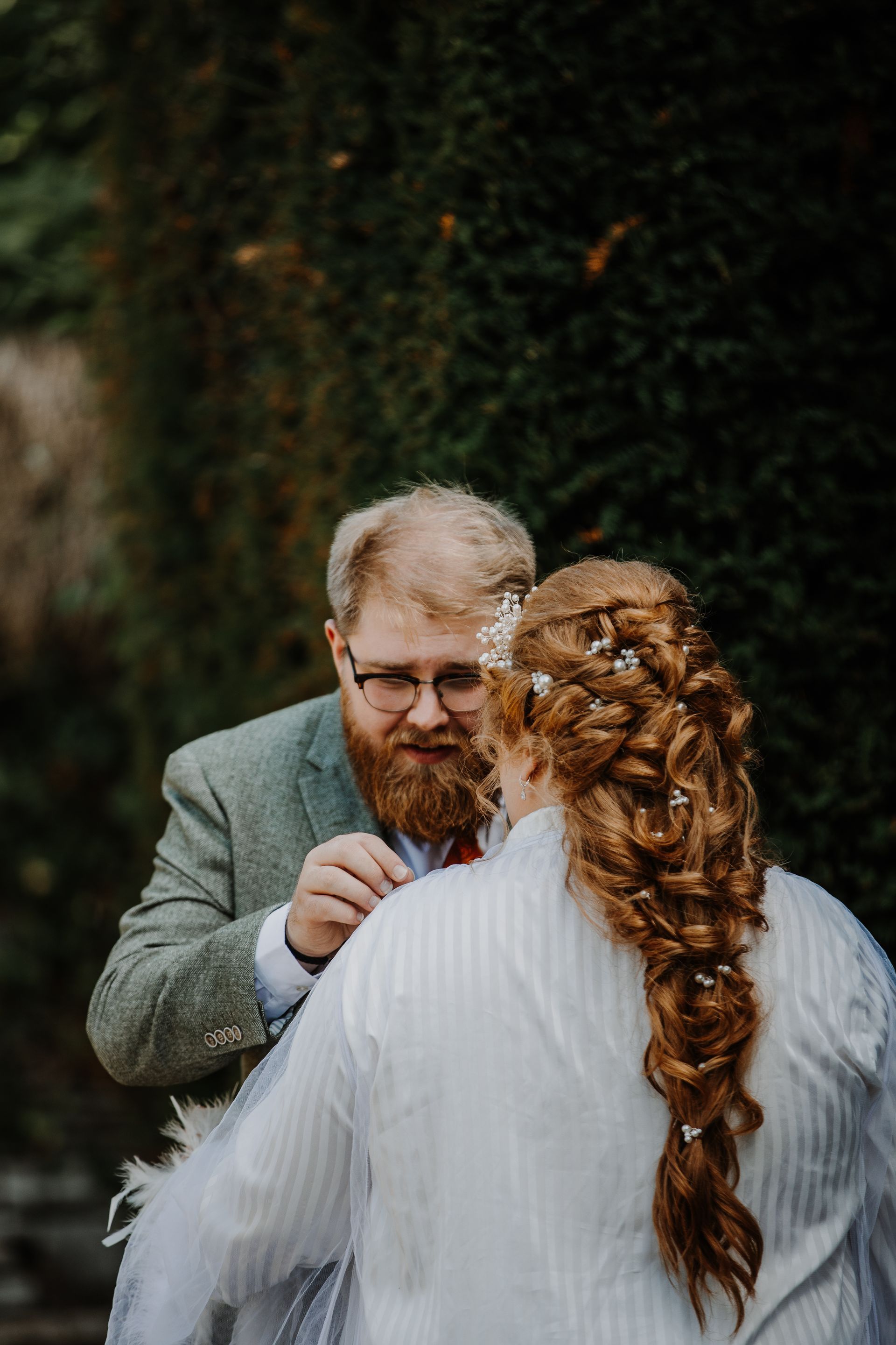 romantic bridal hairstyle for outdoor wedding by Jax-Glam Beauty bridal hair Bristol