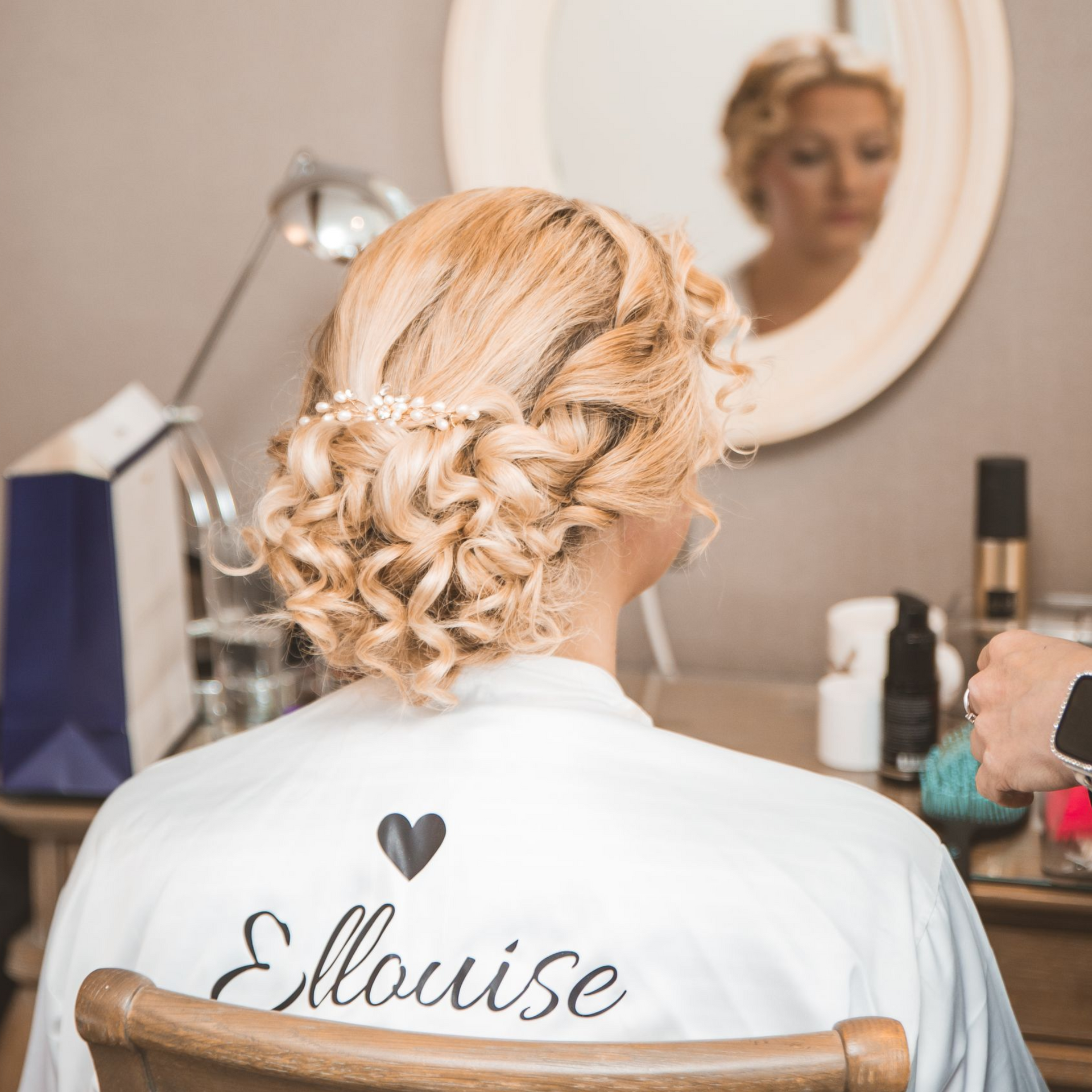 bridal hair updo by Jax Glam Beauty wedding hair stylist Bristol