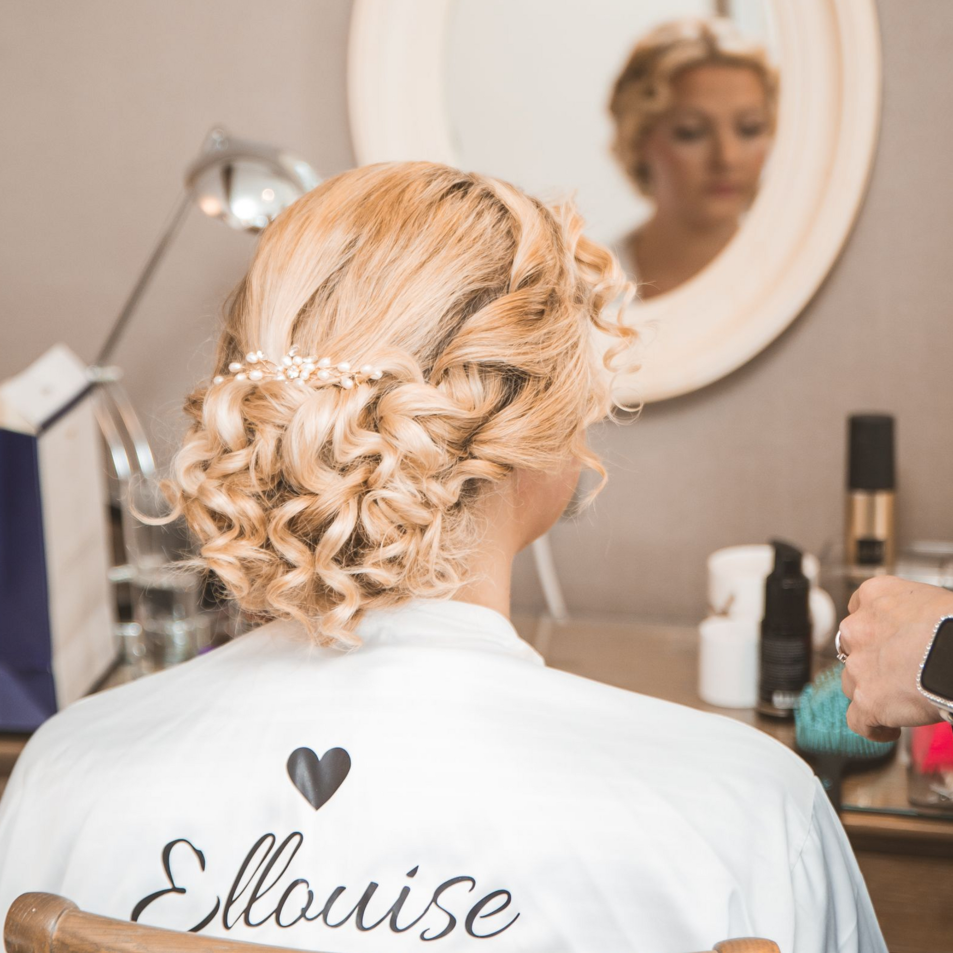 bridal hair updo styling by Jax-Glam Beauty wedding hair stylist Bristol