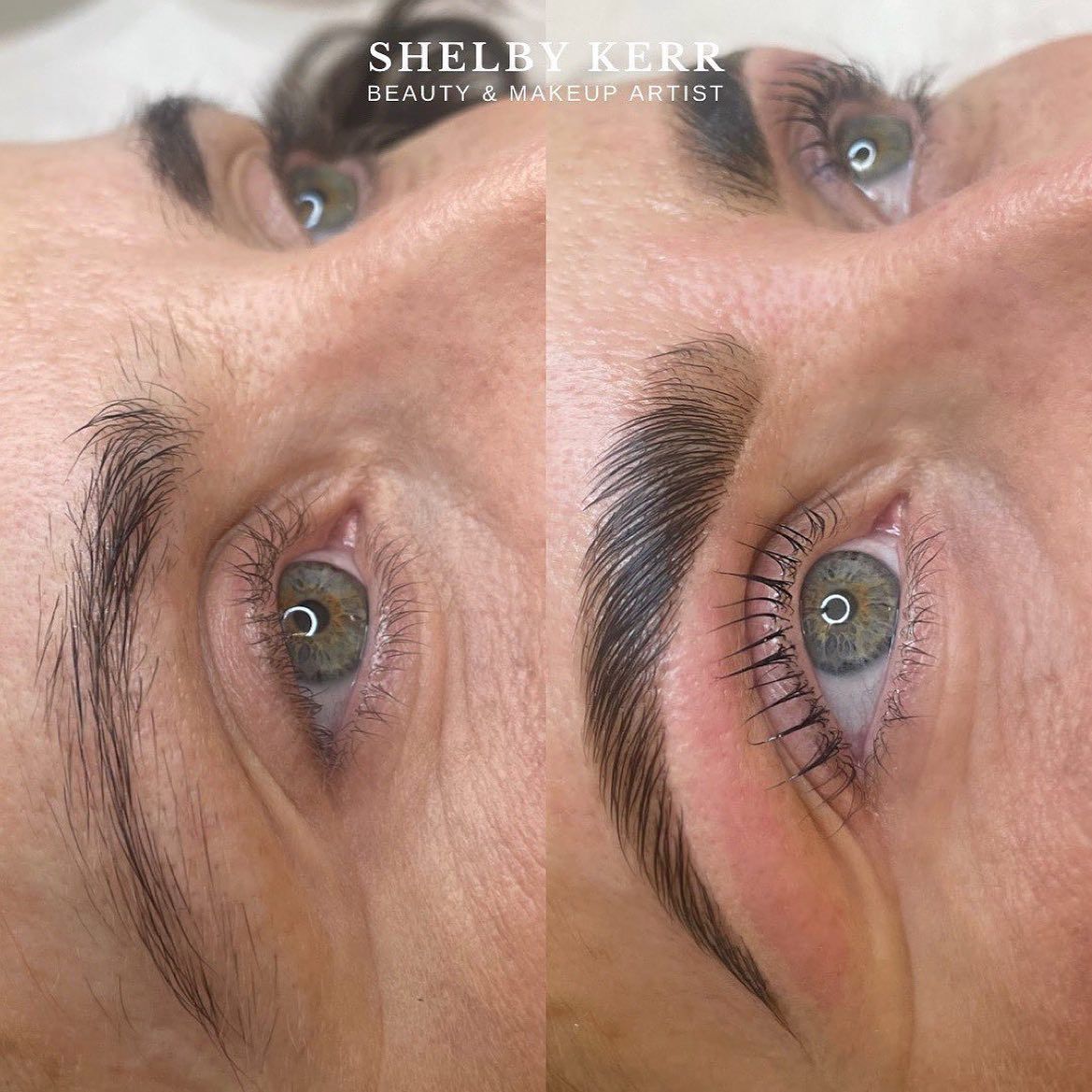 hybrid brow tint transformation at Jax Glam Beauty Bristol