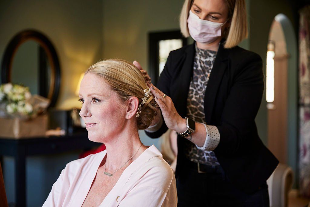 bridal hair styling by Jax-Glam Beauty wedding hair stylist Bristol