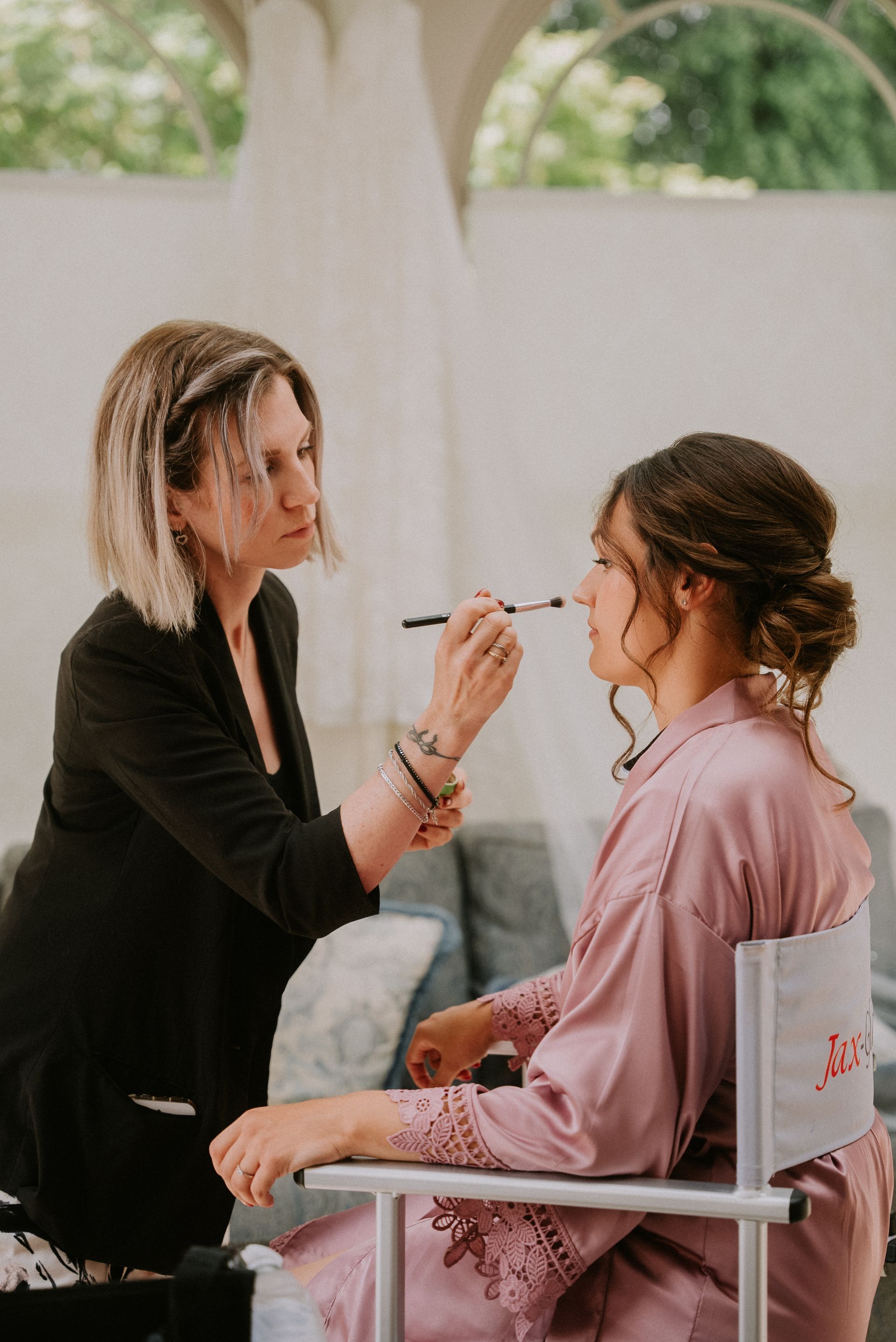 bridal makeup application at Jax Glam Beauty makeup studio Bristol