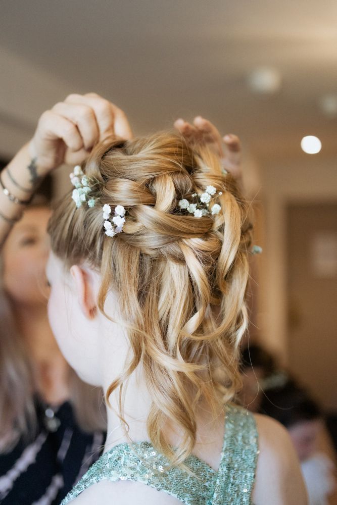 bridesmaid hair styling with flowers by Jax-Glam Beauty Bristol