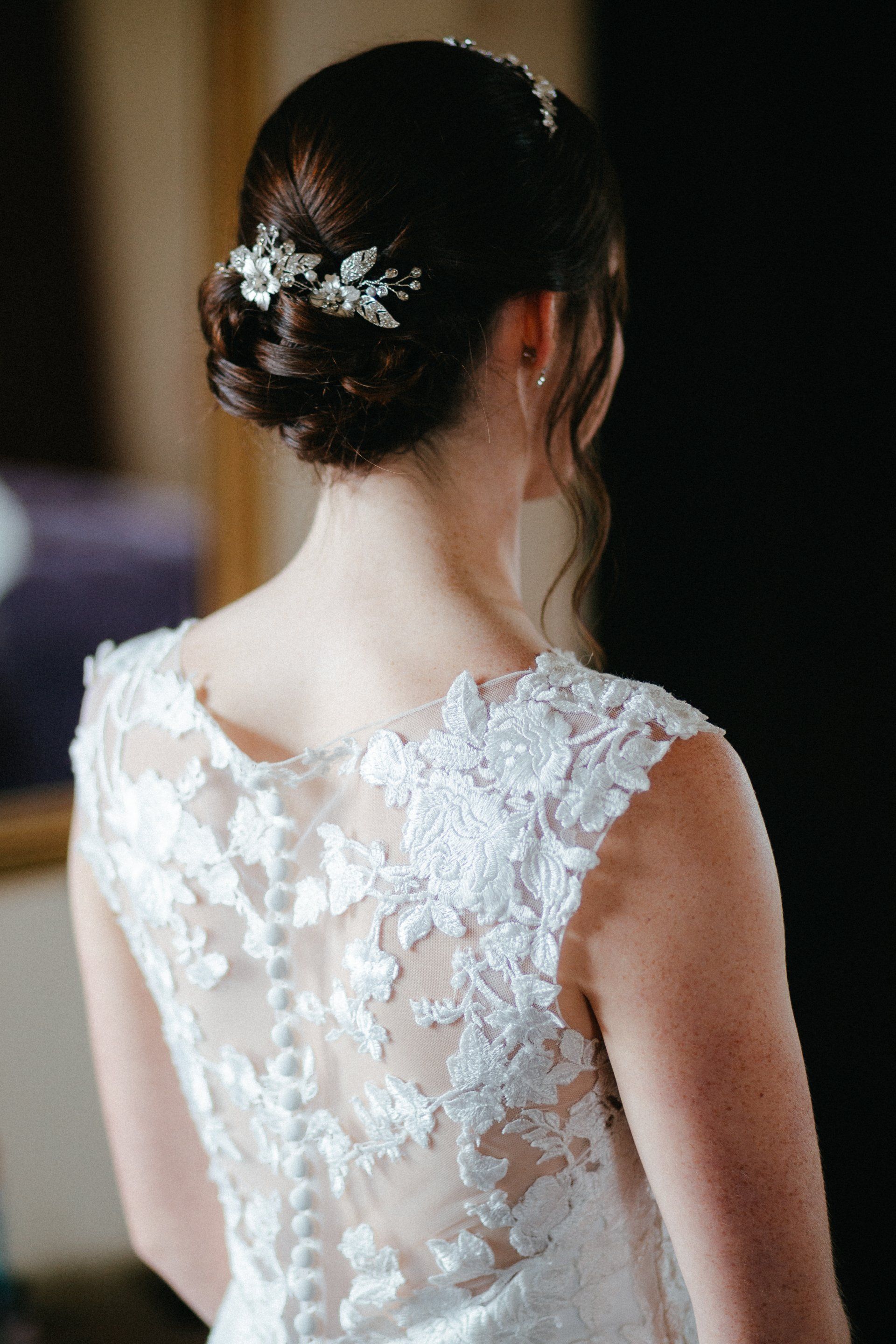 bridesmaid half up half down hairstyle by Jax-Glam Beauty wedding hair stylist Bristol