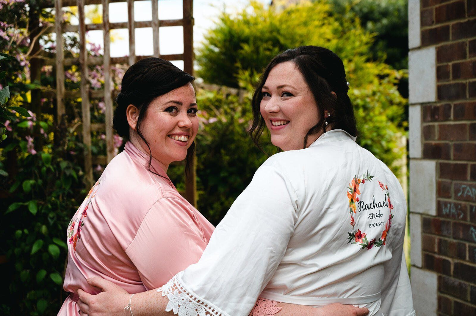 bride and bridesmaid wedding portraits with hair and makeup by Jax-Glam Beauty Bristol