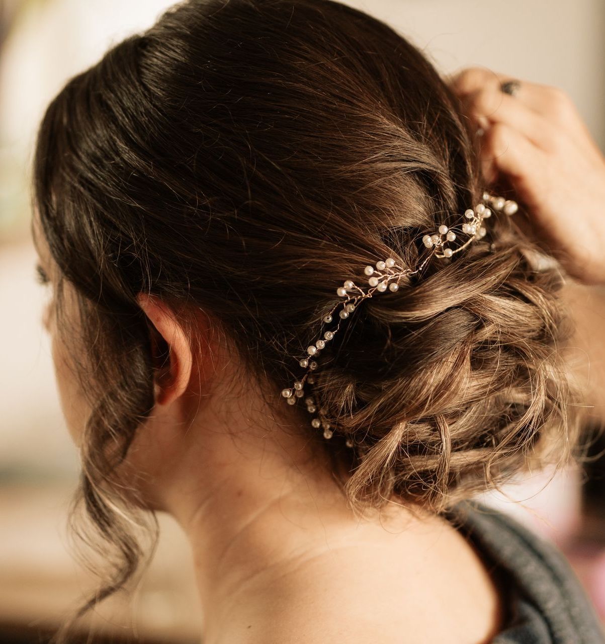 bridal hair bun styling by Jax Glam Beauty Bristol